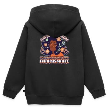 Handicap Wheelchair Design for an Amputation - Kids Premium Organic Zip-up Hoodie - black - Back - AI Model Kid Male (0cm)