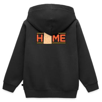 Cadeau de maison dans l’Utah - Sweat Premium à capuche zippé enfant bio - noir - Dos - AI Model Kid Male (0cm)