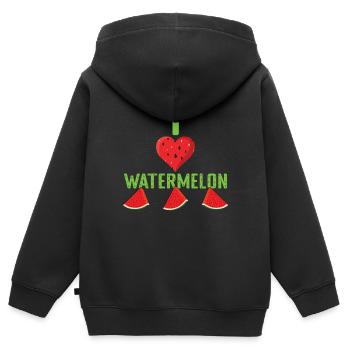 Beach 2022 Tropical Love Watermelon Summer - Kinder Premium Organic Zip Hoodie - Schwarz - Hinten - AI Model Kid Male (0cm)