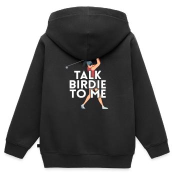 Sprechen Sie Birdie Mit Mir - Kinder Premium Organic Zip Hoodie - Schwarz - Hinten - AI Model Kid Male (0cm)