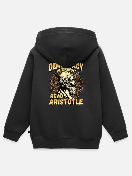 Greek Mythology Design for a Greek Philosophers - Premium børne zip-hættetrøje økologisk - sort