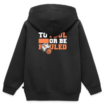 Basketball Basketballer - Kinder Premium Organic Zip Hoodie - Schwarz - Hinten - AI Model Kid Male (0cm)
