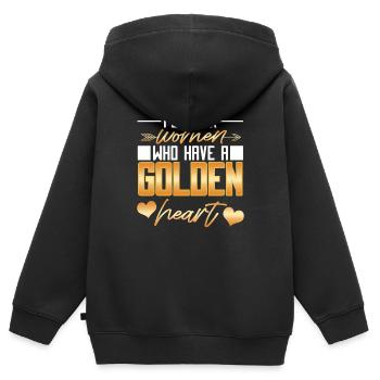 Gold Mining Gold Mine - Kids Premium Organic Zip-up Hoodie - black - Back - AI Model Kid Male (0cm)