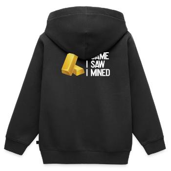 Gold Mining Gold Mine - Kids Premium Organic Zip-up Hoodie - black - Back - AI Model Kid Male (0cm)