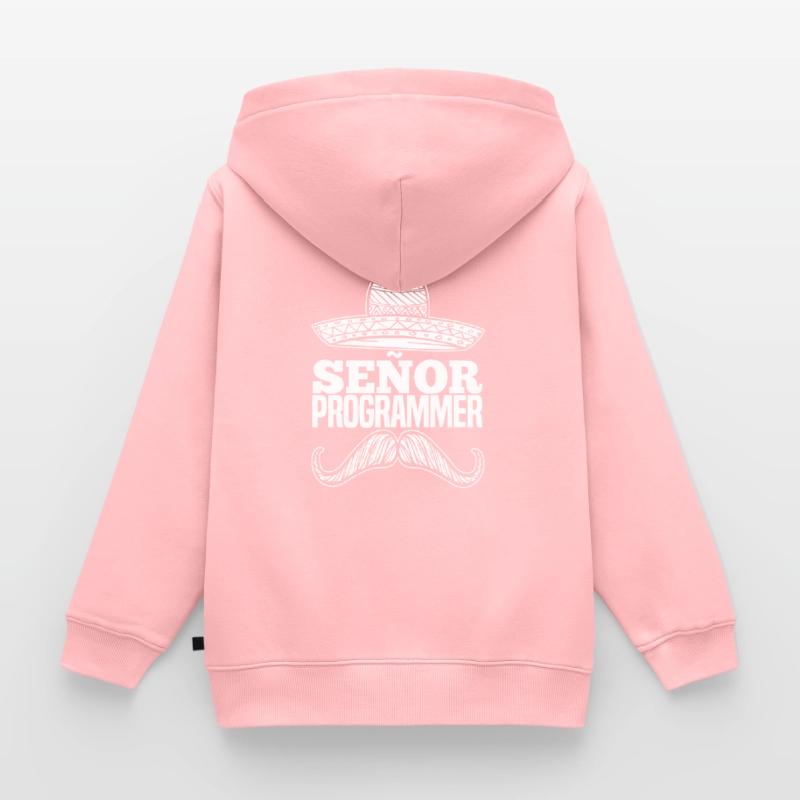 Programmeur Coder Développeur de logiciels Sweat Premium à capuche zippé enfant bio