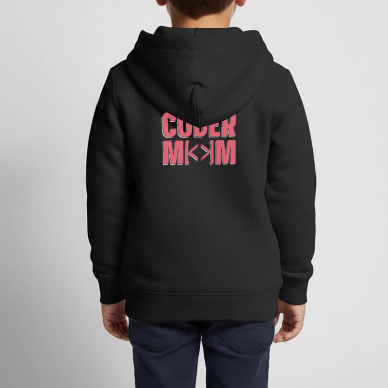 Programmeur Coder Développeur de logiciels Sweat Premium à capuche zippé enfant bio