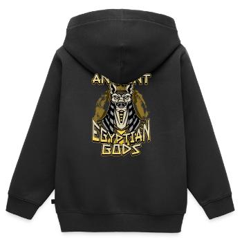 Conception de la mythologie égyptienne pour un fan de l’Égypte ancienne - Sweat Premium à capuche zippé enfant bio - noir - Dos - AI Model Kid Male (0cm)