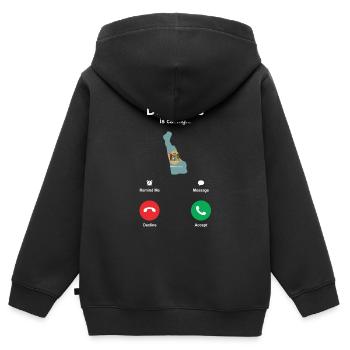 Reisendes Delaware geschenk - Kinder Premium Organic Zip Hoodie - Schwarz - Hinten - AI Model Kid Male (0cm)