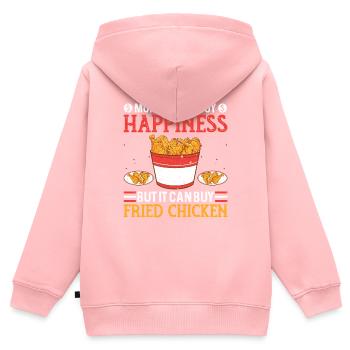 Fast Food Brathähnchen Foodaholic Lifestyle Gesche - Kinder Premium Organic Zip Hoodie - Rosa - Hinten - AI Model Kid Female (0cm)