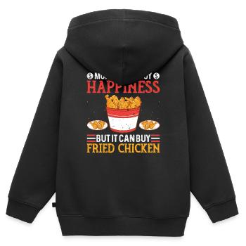 Fast Food Brathähnchen Foodaholic Lifestyle Gesche - Kinder Premium Organic Zip Hoodie - Schwarz - Hinten - AI Model Kid Male (0cm)