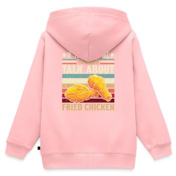 Fast Food Lifestyle Foodaholic Brathähnchen Gesche - Kinder Premium Organic Zip Hoodie - Rosa - Hinten - AI Model Kid Female (0cm)