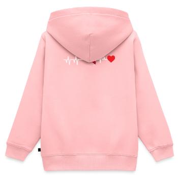 Cadeau Florida Heartbeat - Sweat Premium à capuche zippé enfant bio - rose - Dos - AI Model Kid Female (0cm)