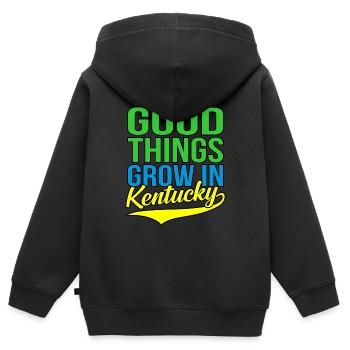 Wachsen Sie In Kentucky-geschenk - Kinder Premium Organic Zip Hoodie - Schwarz - Hinten - AI Model Kid Male (0cm)
