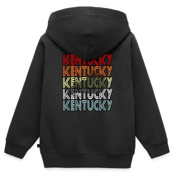 Kentucky bewohner geschenk - Kinder Premium Organic Zip Hoodie - Schwarz - Hinten - AI Model Kid Male (0cm)
