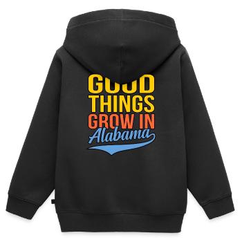 Wachsen Sie In Alabama geschenk - Kinder Premium Organic Zip Hoodie - Schwarz - Hinten - AI Model Kid Male (0cm)