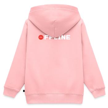 Connexion Internet sans signal de réception hors ligne - Sweat Premium à capuche zippé enfant bio - rose - Dos - AI Model Kid Female (0cm)