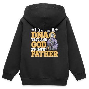I Took A DNA Test And God Is My Father 16 - Kinder Premium Organic Zip Hoodie - Schwarz - Hinten - AI Model Kid Male (0cm)