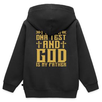 I Took A DNA Test And God Is My Father 17 - Kinder Premium Organic Zip Hoodie - Schwarz - Hinten - AI Model Kid Male (0cm)