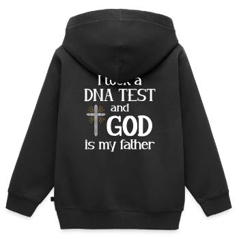 I Took A DNA Test And God Is My Father 8 - Kinder Premium Organic Zip Hoodie - Schwarz - Hinten - AI Model Kid Male (0cm)
