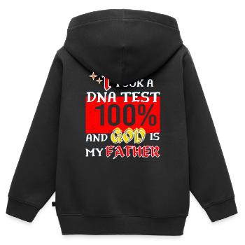 I Took A DNA Test And God Is My Father 26 - Kinder Premium Organic Zip Hoodie - Schwarz - Hinten - AI Model Kid Male (0cm)