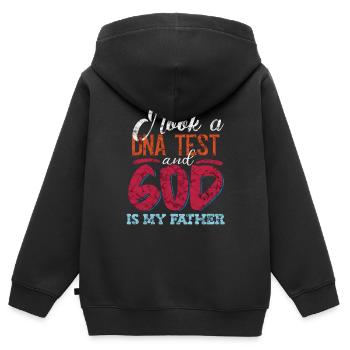 I Took A DNA Test And God Is My Father 19 - Kinder Premium Organic Zip Hoodie - Schwarz - Hinten - AI Model Kid Male (0cm)