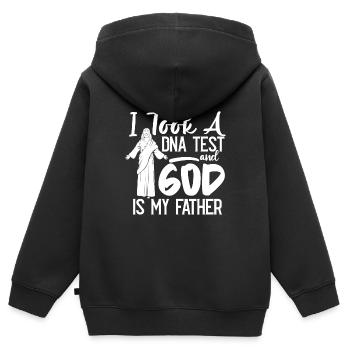 I Took A DNA Test And God Is My Father 22 - Kinder Premium Organic Zip Hoodie - Schwarz - Hinten - AI Model Kid Male (0cm)