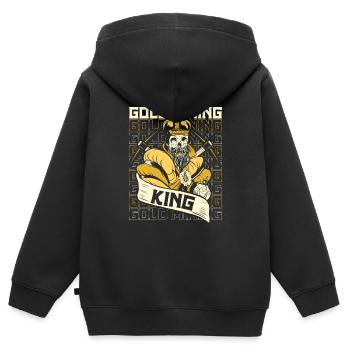 Gold Mining Gold Mine - Kids Premium Organic Zip-up Hoodie - black - Back - AI Model Kid Male (0cm)