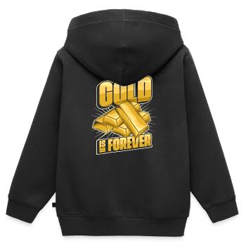 Gold Mining Gold Mine - Kids Premium Organic Zip-up Hoodie - black - Back - AI Model Kid Male (0cm)