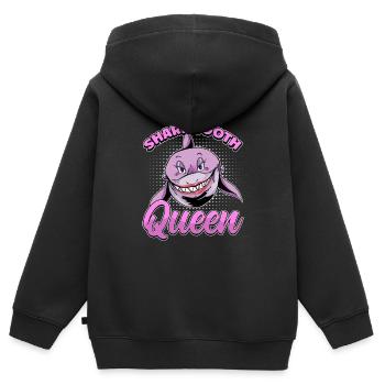 Conception de collecteur de dents fossiles pour un fossile de requin - Sweat Premium à capuche zippé enfant bio - noir - Dos - AI Model Kid Male (0cm)
