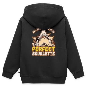 Conception de collecteur de dents fossiles pour un fossile de requin - Sweat Premium à capuche zippé enfant bio - noir - Dos - AI Model Kid Male (0cm)