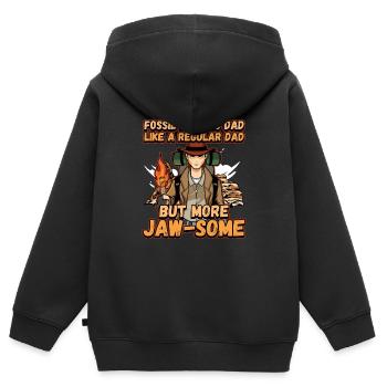 Conception de collecteur de dents fossiles pour un fossile de requin - Sweat Premium à capuche zippé enfant bio - noir - Dos - AI Model Kid Male (0cm)
