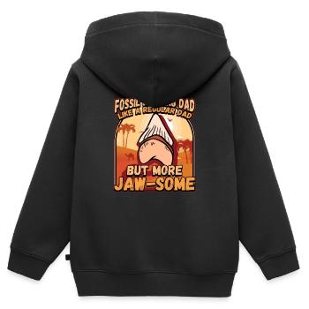 Conception de collecteur de dents fossiles pour un fossile de requin - Sweat Premium à capuche zippé enfant bio - noir - Dos - AI Model Kid Male (0cm)