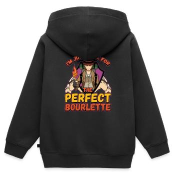 Conception de collecteur de dents fossiles pour un fossile de requin - Sweat Premium à capuche zippé enfant bio - noir - Dos - AI Model Kid Male (0cm)