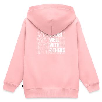 Programmeur Coder Développeur de logiciels - Sweat Premium à capuche zippé enfant bio - rose - Dos - AI Model Kid Female (0cm)