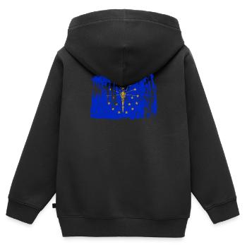 Schönheit Von Indiana-geschenk - Kinder Premium Organic Zip Hoodie - Schwarz - Hinten - AI Model Kid Male (0cm)