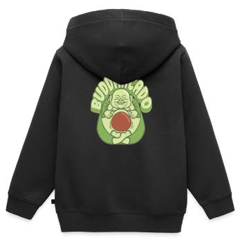 Bouddhisme bouddhiste de Bouddha - Sweat Premium à capuche zippé enfant bio - noir - Dos - AI Model Kid Male (0cm)