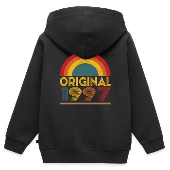 Vintage Original 1997 25. Geburtstag Geschenk - Kinder Premium Organic Zip Hoodie - Schwarz - Hinten - AI Model Kid Male (0cm)