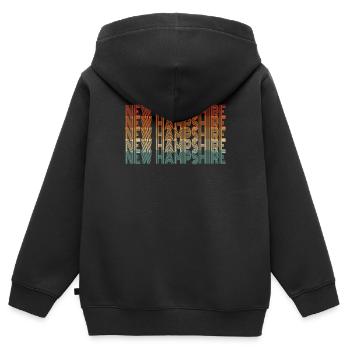 New Hampshire abenteurer geschenk - Kinder Premium Organic Zip Hoodie - Schwarz - Hinten - AI Model Kid Male (0cm)