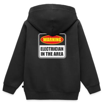 Elektriker Elektrotechniker Elektroniker - Kinder Premium Organic Zip Hoodie - Schwarz - Hinten - AI Model Kid Male (0cm)