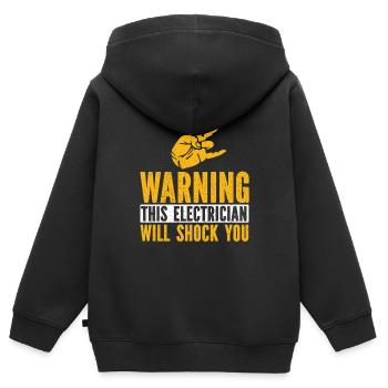 Elektriker Elektrotechniker Elektroniker - Kinder Premium Organic Zip Hoodie - Schwarz - Hinten - AI Model Kid Male (0cm)