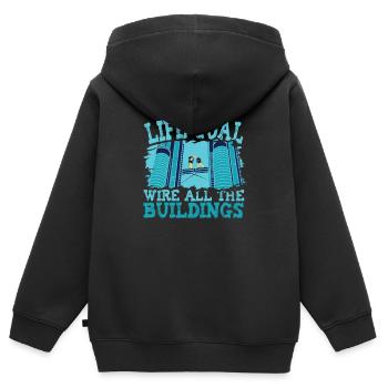 Elektriker Elektrotechniker Elektroniker - Kinder Premium Organic Zip Hoodie - Schwarz - Hinten - AI Model Kid Male (0cm)
