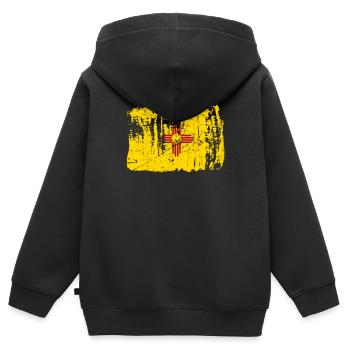 New Mexico Home Geschenk - Kinder Premium Organic Zip Hoodie - Schwarz - Hinten - AI Model Kid Male (0cm)