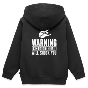 Elektriker Elektrotechniker Elektroniker - Kinder Premium Organic Zip Hoodie - Schwarz - Hinten - AI Model Kid Male (0cm)