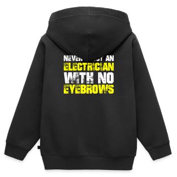 Elektriker Elektrotechniker Elektroniker - Kinder Premium Organic Zip Hoodie - Schwarz - Hinten - AI Model Kid Male (0cm)