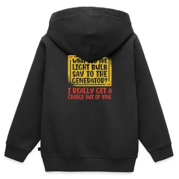 Elektriker Elektrotechniker Elektroniker - Kinder Premium Organic Zip Hoodie - Schwarz - Hinten - AI Model Kid Male (0cm)