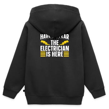 Elektriker Elektrotechniker Elektroniker - Kinder Premium Organic Zip Hoodie - Schwarz - Hinten - AI Model Kid Male (0cm)