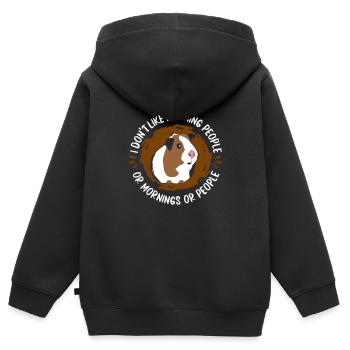 Guinea pig Guinea pig - Kids Premium Organic Zip-up Hoodie - black - Back - AI Model Kid Male (0cm)