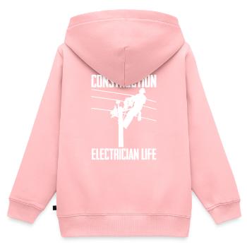 Elektriker Elektrotechniker Elektroniker - Kinder Premium Organic Zip Hoodie - Rosa - Hinten - AI Model Kid Female (0cm)