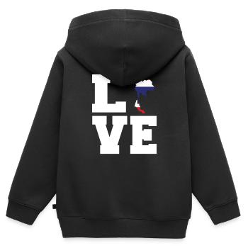 Thailand - Kinder Premium Organic Zip Hoodie - Schwarz - Hinten - AI Model Kid Male (0cm)