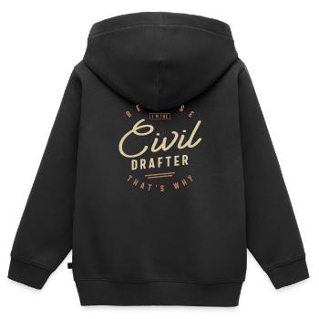 Ziviler Drafter Job Beruf Geburtstagsarbeiter - Kinder Premium Organic Zip Hoodie - Schwarz - Hinten - AI Model Kid Male (0cm)